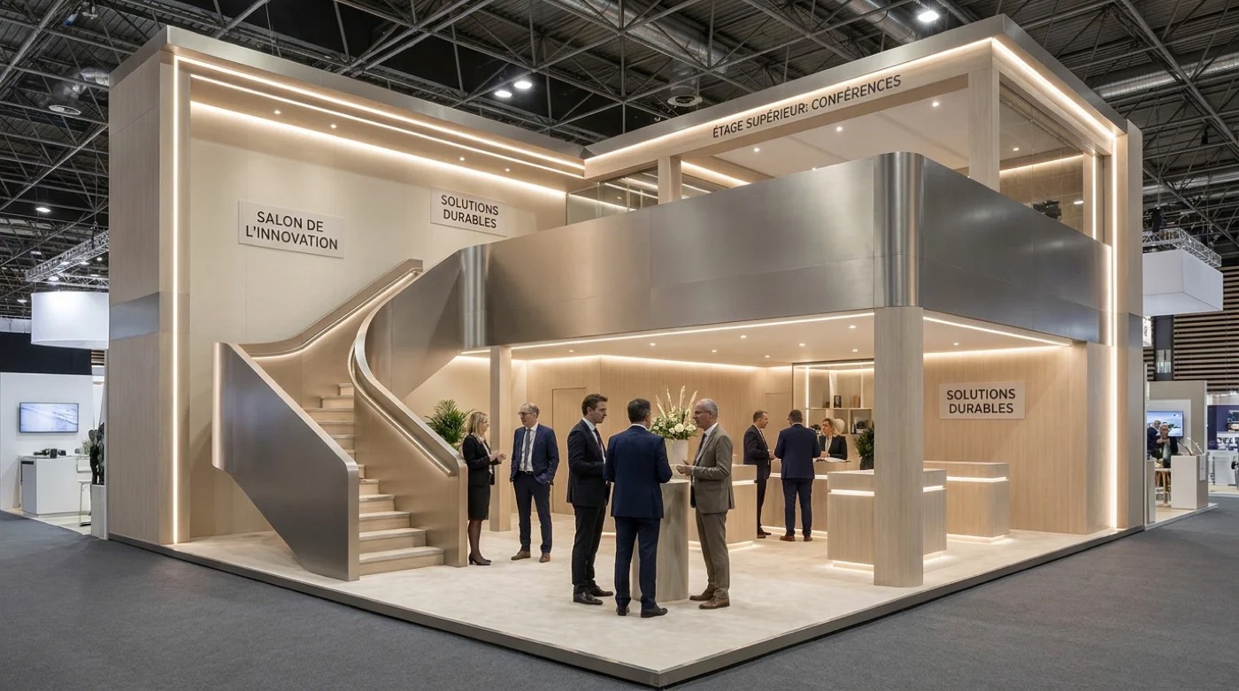 Aménagement de stand mezzanine : le guide complet 2026